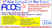 1st Asian
Conference on Oleo Science